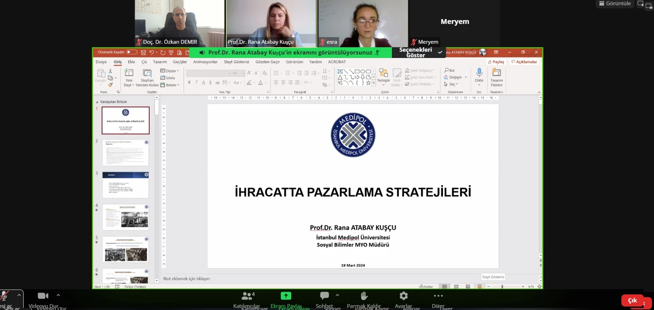 İhracatta Pazarlama Stratejileri / Online Seminer